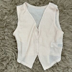 SHEIN Cream Textured Vest